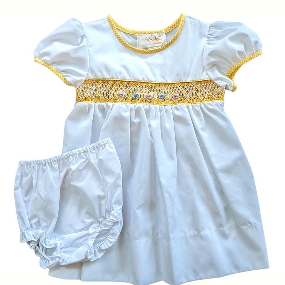 Rosalina Baby Collections Smocked Dress with Bloomers
